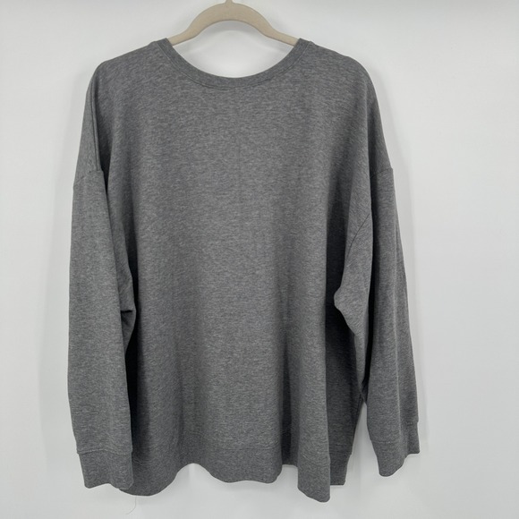 Super Soft Torrid Gray Fleece Crewneck Sweatshirt Lightning Bolt Stripe Size 3 - Picture 6 of 9